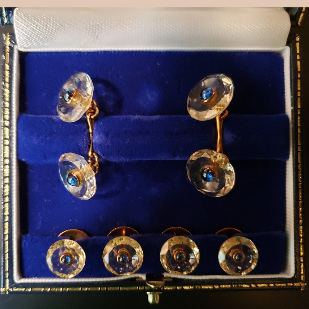 Collector’s dream sapphire cufflink and stud set